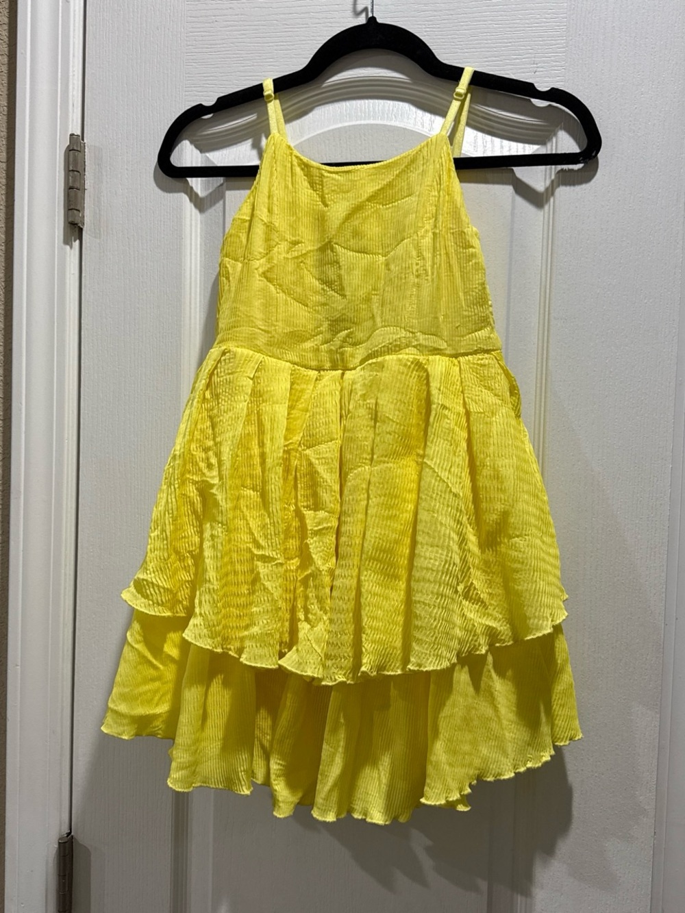 Bright Yellow Tiered Summer Dress